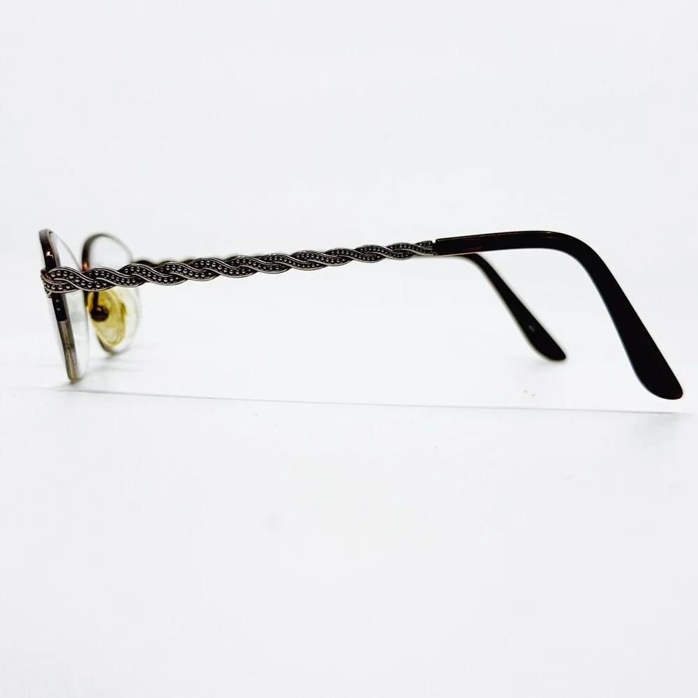 South Hampton Eyeglasses Frames Women Brown SH 909 Braided Arms 51-18-135